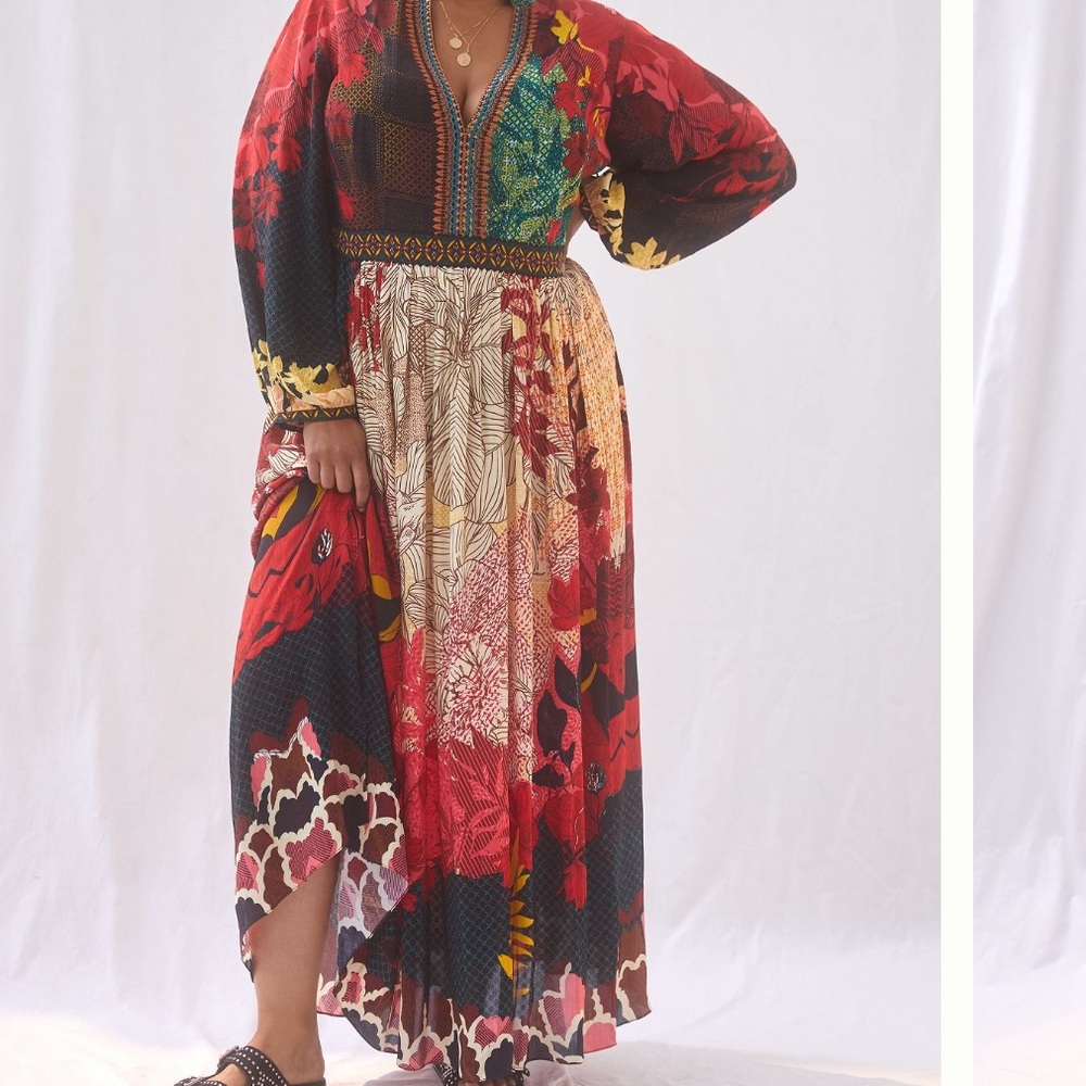 Anthropologie Contrast Maxi Dress - Picture 4 of 9